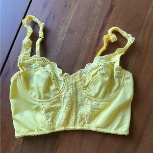 Urban Outfitters Yellow Lace Bralette/ Crop top